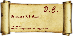 Dragan Cintia névjegykártya